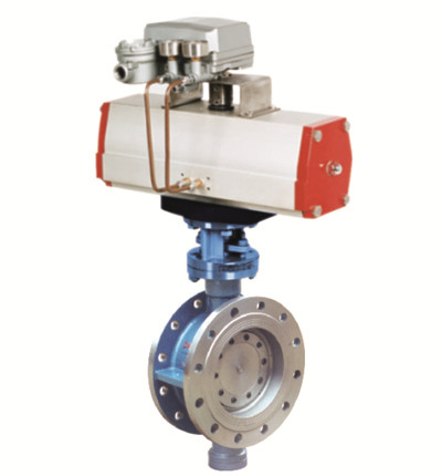 气动法兰式金属硬密封蝶阀